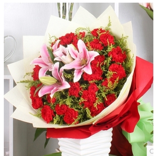 南通崇川区星光耀广场邦豪时尚广场新开北路鲜花店康乃馨速递玫瑰