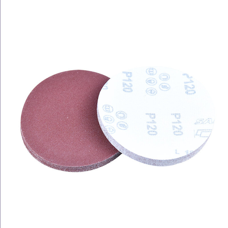 4寸5寸6寸7寸9寸圆形拉绒片y背绒自粘气磨砂纸打磨片圆盘植绒砂纸