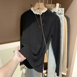 T恤 女内搭秋冬内搭加绒加厚长袖 4511 实拍绵羊绒半高领德绒打底衫