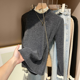 T恤 女内搭秋冬内搭加绒加厚长袖 4511 实拍绵羊绒半高领德绒打底衫