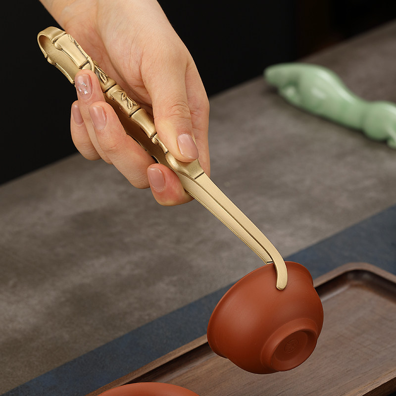 黄铜茶夹功夫茶具高档茶夹子手工竹节茶镊子茶杯防滑夹子茶针茶勺,餐饮具,茶道/零配,淘宝优惠券,粉丝福利购,淘宝优惠卷