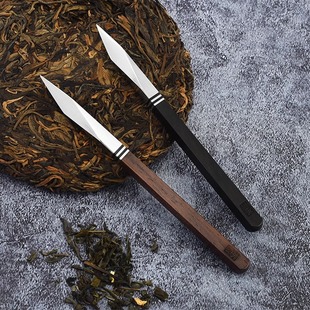 黑檀实木茶刀茶针茶锥铜普洱开茶刀高档茶具配件不锈钢撬茶开茶器