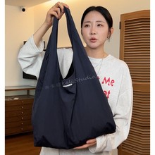 韩国东大门夏季新款购物袋休闲帆布包手提托特包大容量单肩腋下包