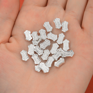 强保色铜镀银饰品diy配件上上签隔珠手链手绳编织串珠材料