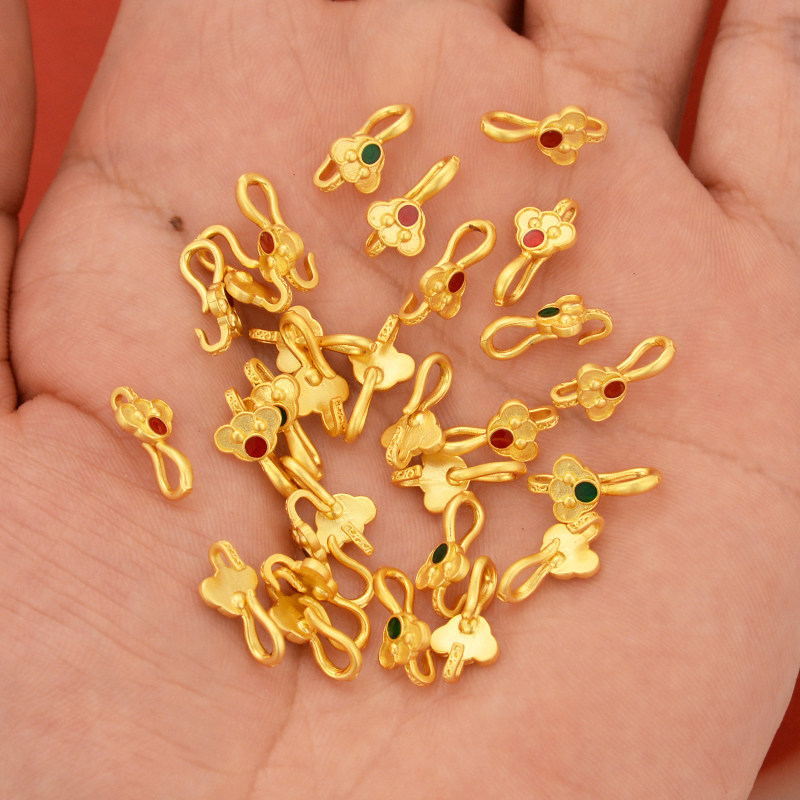 强保色沙金配件diy饰品古法金连接扣手链手绳项链编织收尾扣材料,饰品/流行首饰/时尚饰品新,扣,淘宝优惠券,粉丝福利购,淘宝优惠卷