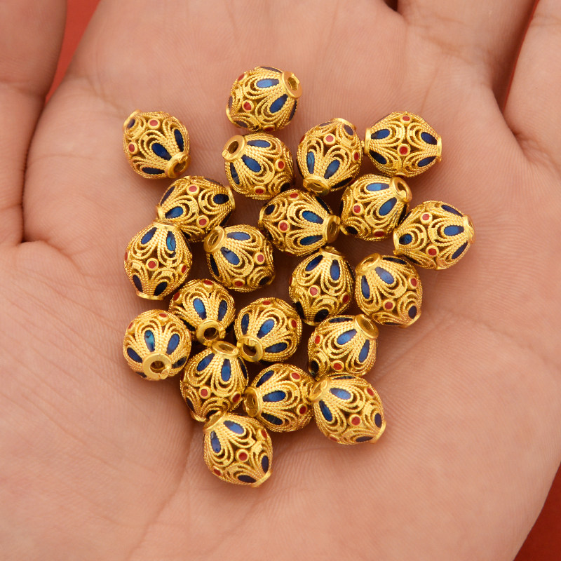 强保色沙金配件diy饰品古法金景泰蓝滴油桶珠手链手绳编织配珠,饰品/流行首饰/时尚饰品新,其他DIY饰品配件,淘宝优惠券,粉丝福利购,淘宝优惠卷