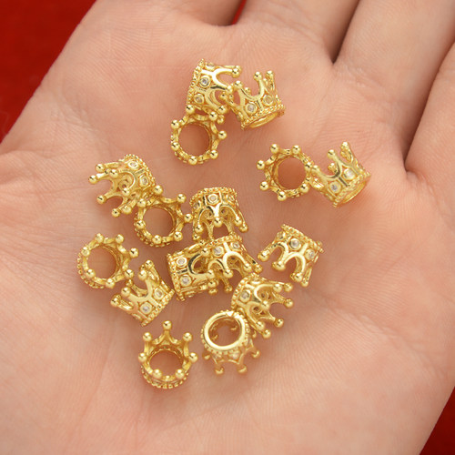 铜镀18k金色超强保色隔珠