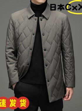 秋冬品质高级轻薄商务棉衣外套商务翻领棉服休闲上衣AD49