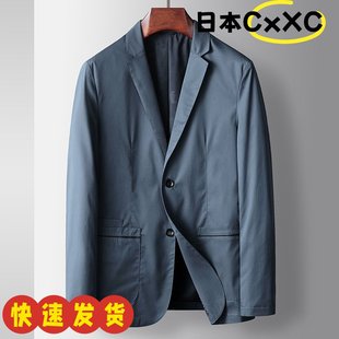 男式 2025春秋轻奢商务单西中青年纯色单排扣潮流西服AD88 休闲西装