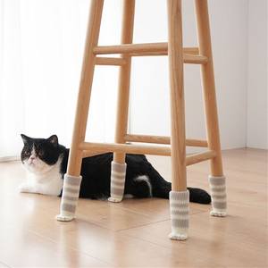 织凳子腿套猫腿图案桌脚套