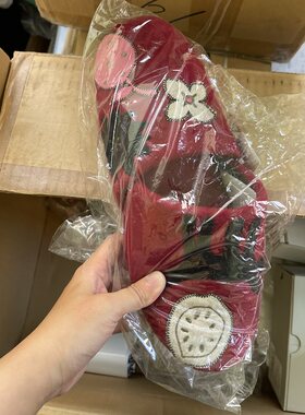 日本代购 ATSUKO MATANO俣野温子秋冬羊毛毡猫咪图案拖鞋