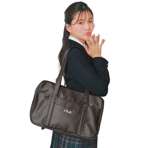 日本cecile官网代购女学生手拎包长方体极简假皮仿皮书包学院风