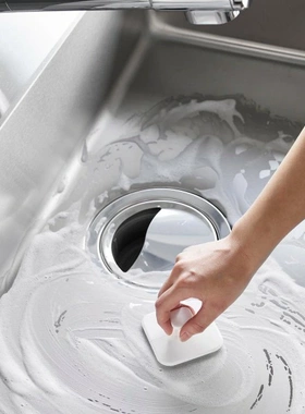 日本代购山崎实业硅胶刷头磁吸软刷子刷水槽浴缸洗脸盆不锈钢滤网