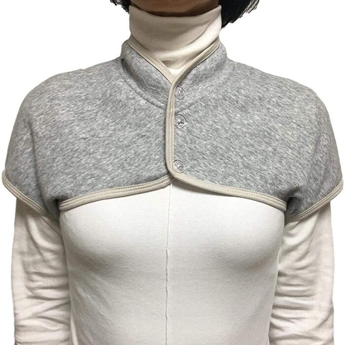 日本代购内侧毛绒保暖护肩半截短马夹薄款秋冬坎肩后背后脖子防凉