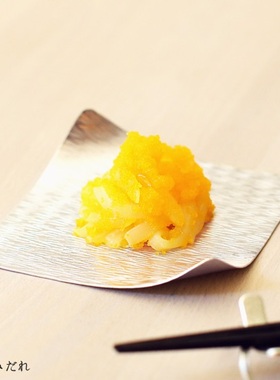 日本代购syouryu锡纸盘子 随意弯折寿司点心拼盘 四方形托盘 梅雨