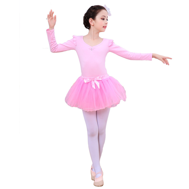 女童舞蹈服儿童练功服长短袖女孩芭蕾舞裙幼儿民族舞中国舞跳舞服