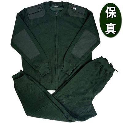 正品绒衣绒裤绿色线衣冬季防寒棉衣裤男士拉链开衫军绿色毛衣套装