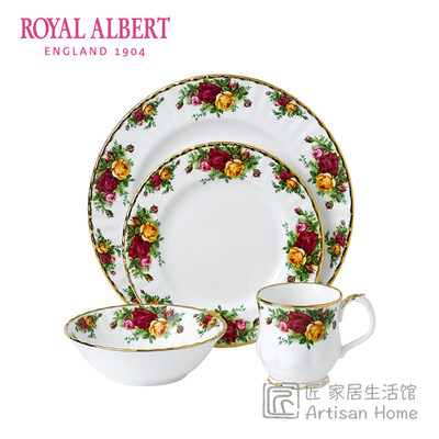 RoyalAlbert老镇玫瑰餐具4件套