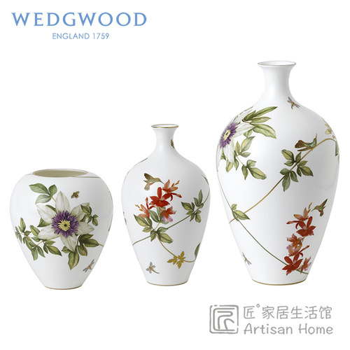 英国WEDGWOOD蜂鸟花瓶欧式高档