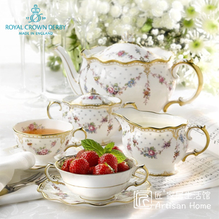 英国Royal Crown Derby德贝安东尼王后茶杯茶壶碗盘马克杯西餐具
