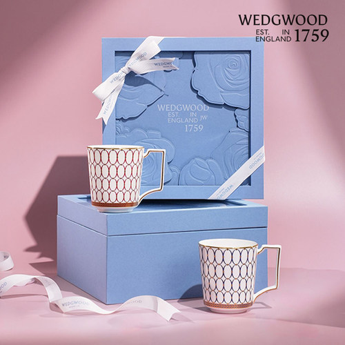 WEDGWOOD玫瑰花礼盒马克杯新婚礼