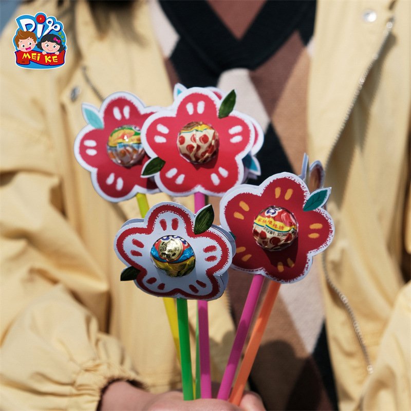 教师节礼物手工diy小红花棒棒糖创意幼儿园老师材料2026E91