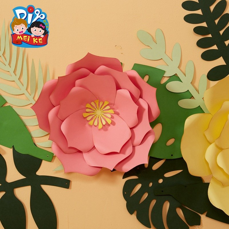 户外春天纸艺树叶花朵手工diy儿童创意制作环创装饰幼儿园材料E08图片