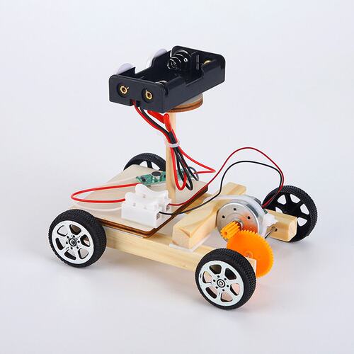科技小制作声控车 拍手即走小车 声音感应车创客科学实验机器DD56