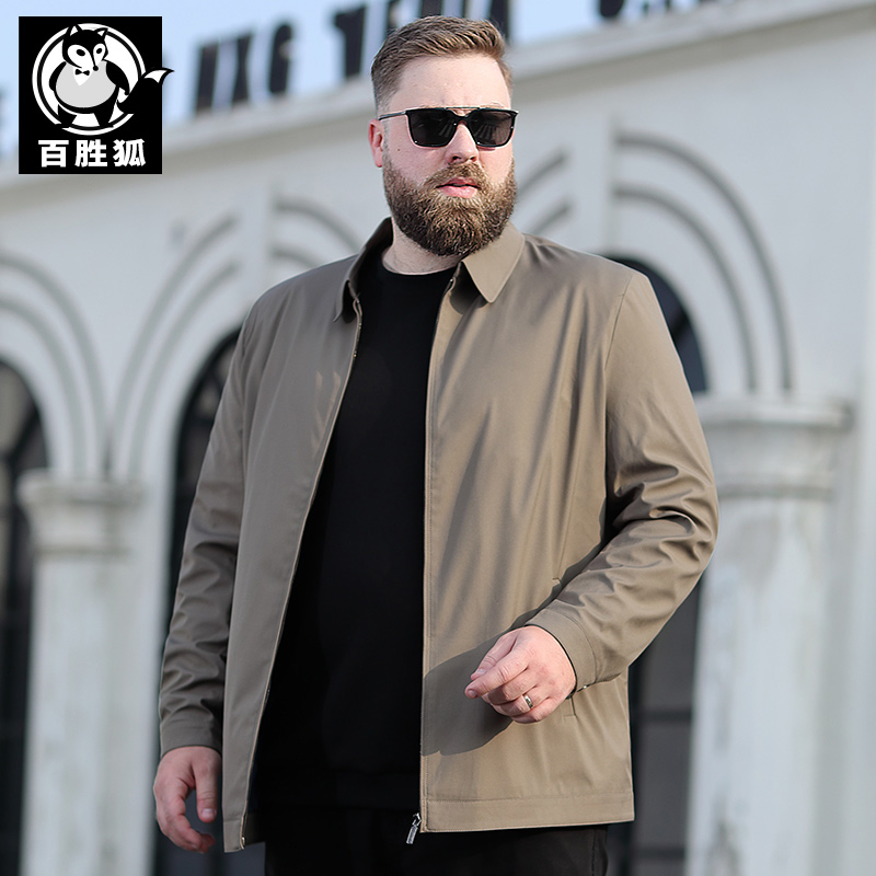 百胜狐大码男士商务夹克春秋款
