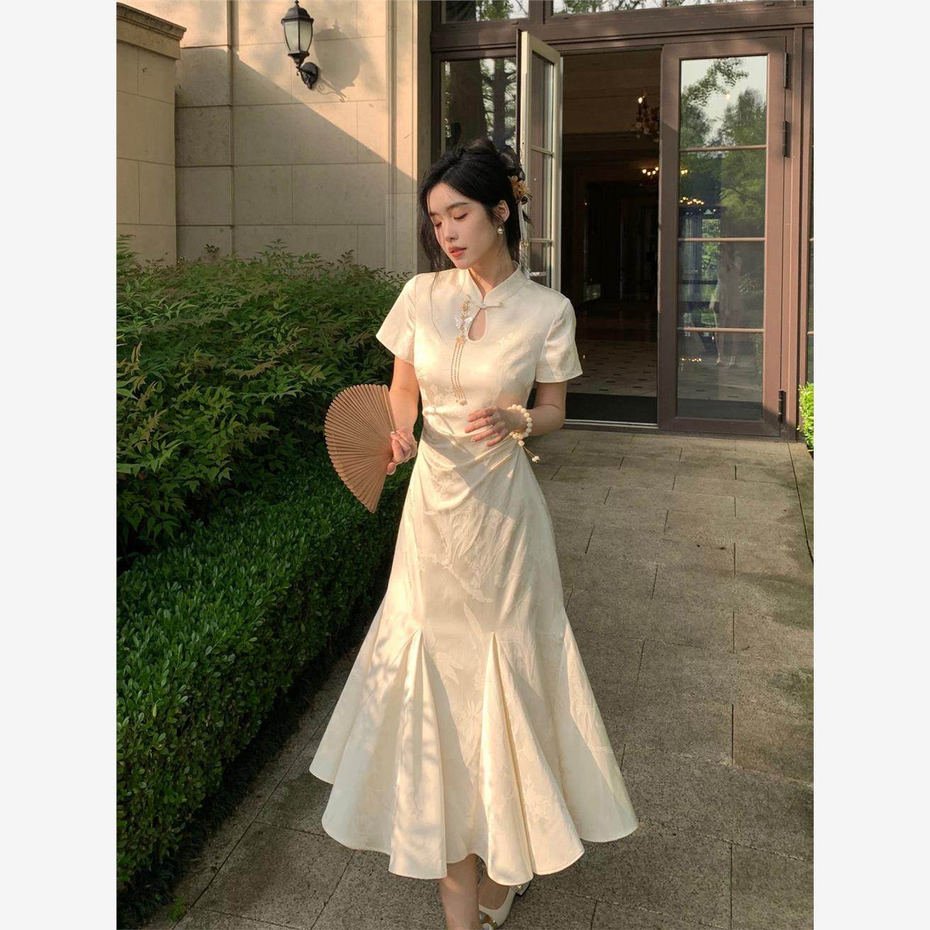 女士国风连衣裙2025新款