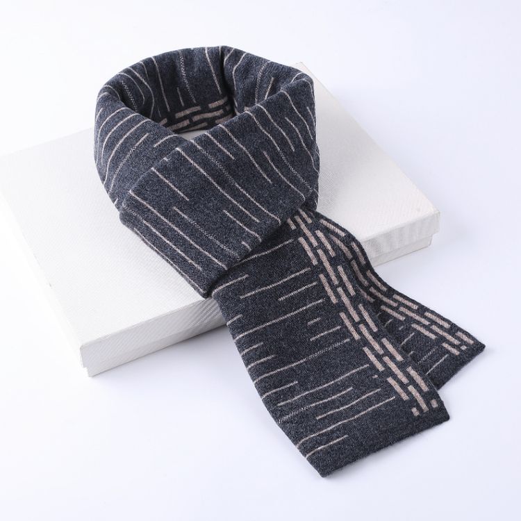 鹿王官方正品青年围巾/丝巾绵羊毛长方形加厚围巾/丝新款羊绒男女