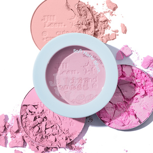 JILLLEEN单色柔雾腮红盘高光修容女蜜桃腮蓝腮紫哑光提亮膨胀色