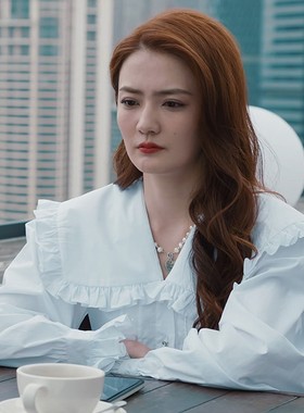 我们的当打之年谷峤徐璐同款白色衬衫女2023春季新款休闲宽松衬衣