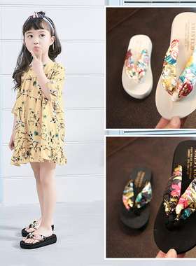 儿童拖鞋女童夏季外穿时尚亲子人字拖新款室内防滑软底沙滩凉拖鞋