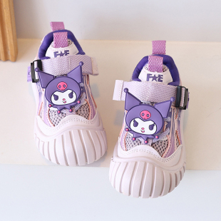防撞公主休闲板鞋 儿童运动鞋 户外透气配饰童鞋 童鞋 库洛米女童秋季