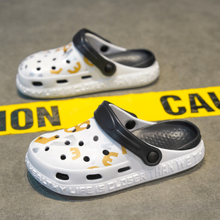 防滑外穿沙滩鞋 儿童拖鞋 新款 男童夏季 两用中大童包头男凉拖 洞洞鞋