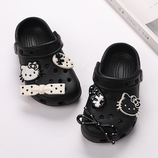 防滑外穿凉拖 女童夏猫咪包头网红凉拖亲子沙滩鞋 儿童拖鞋 洞洞鞋