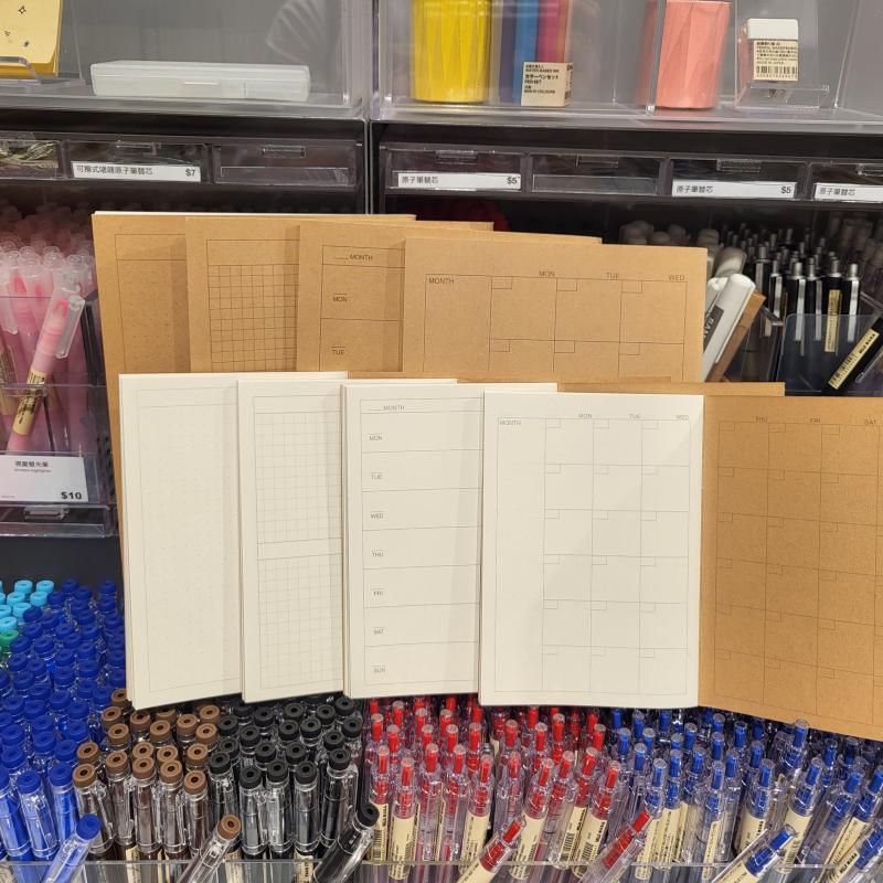 无印良品A5再生纸方格记事本图片