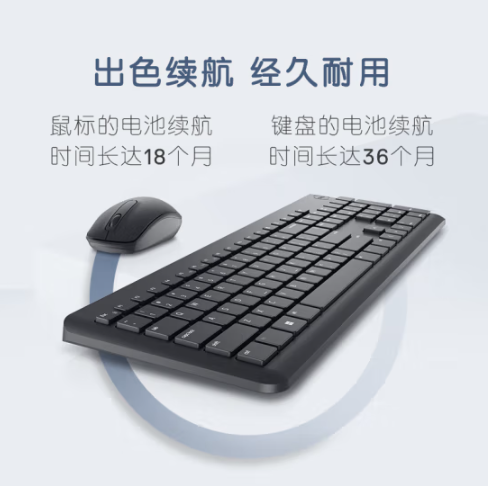 戴尔(DELL)KM3322W键鼠套装无线办公键鼠套装黑色带无线2.4G接收器-封面