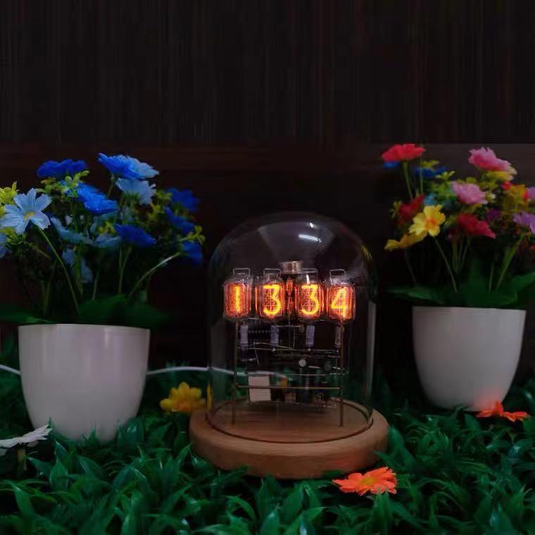 IN12辉光管钟 复古赛博朋克桌面摆件 散件DIY 创意时钟 怀旧手工