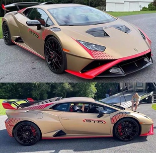 兰博基尼Huracan STO车贴拉花Aventador performante装饰格子贴纸