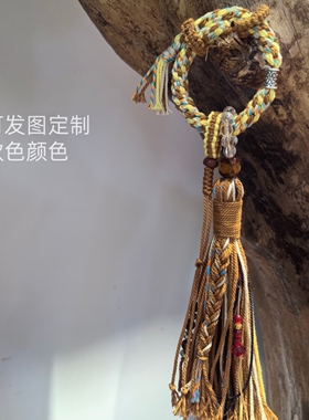 定制中国风包挂车挂葫芦挂件流苏藏式风格中国结玉米节编绳