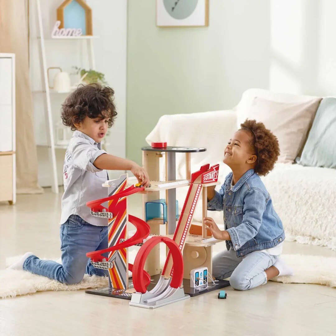 하페 레이싱 회오리 레이싱 입체 트랙 주차장 장난감 세트 플레이 하우스  어린이 모델