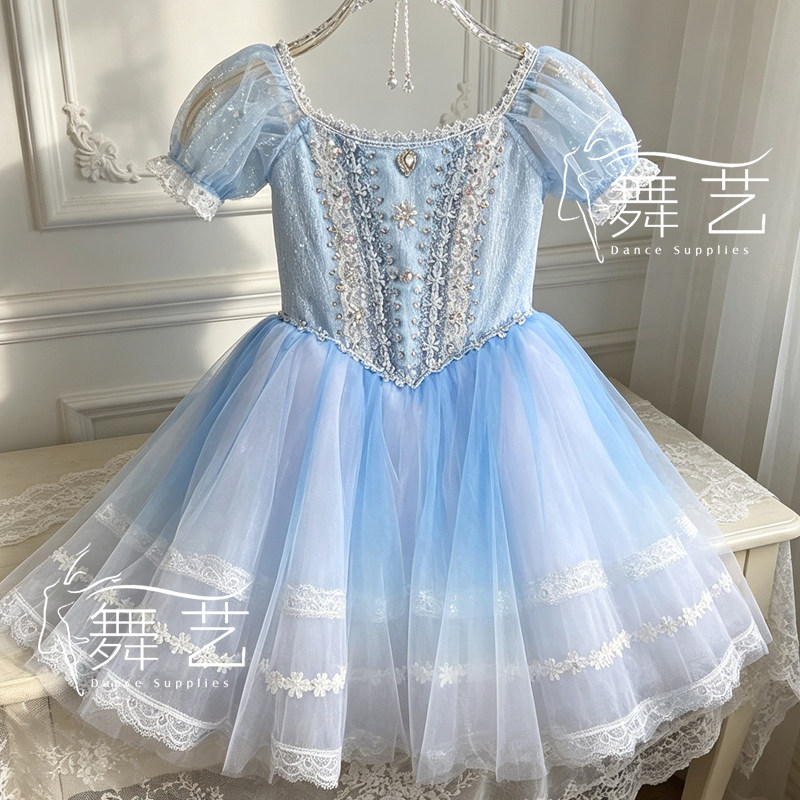 芭蕾裙定制蓝色兔子鼓手玩具猫tutu裙女童网纱蓬蓬裙演出服