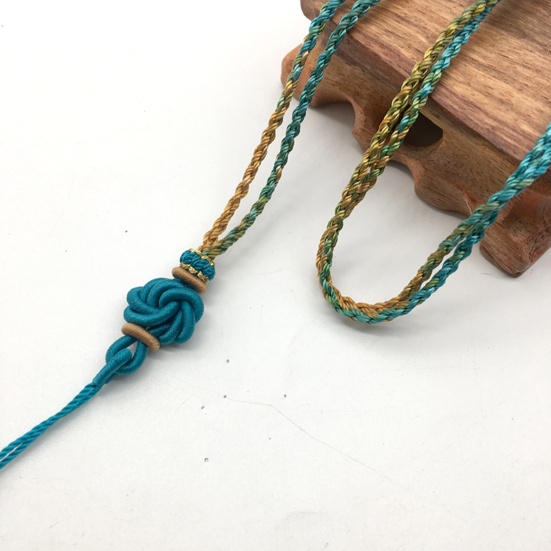 收工编织蜜蜡翡翠玉石挂绳简约项链编绳DIY材料包特色手机绳男女