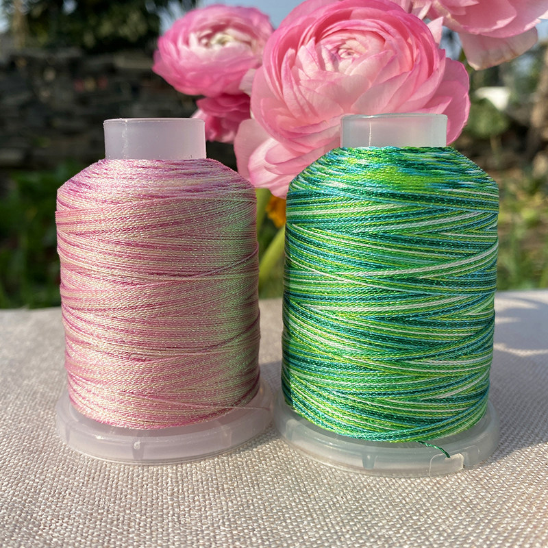 星空洒金线段染渐变五彩线