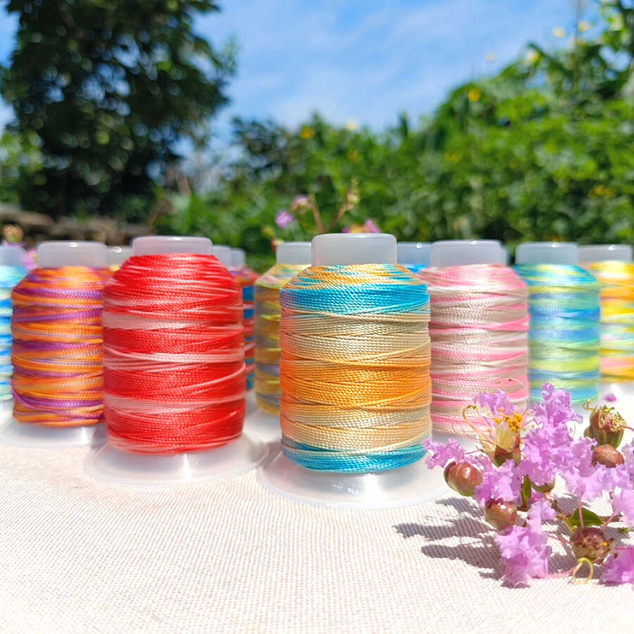 时光与美  12股18股段染线五彩绳手工编龙鳞手绳九紫离火千里江山