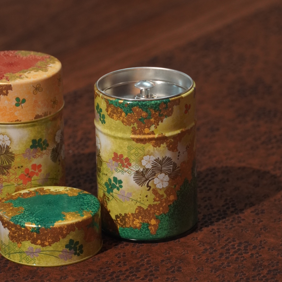 日本进口日东NITTOH茶罐吟雅镀锡钢板马口铁材质旅行便携茶叶罐