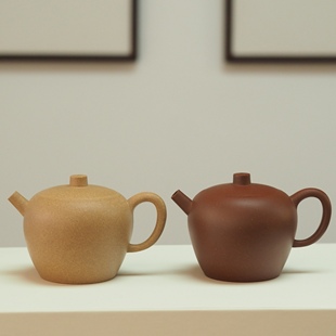 传老宜兴紫砂壶李强巨轮珠原矿段泥家用小号功夫茶壶光壶出水顺