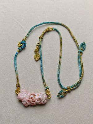 富贵牡丹花毛衣链20.2克